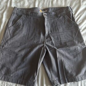 Carhartt Gray Flat Front Shorts Classic Style